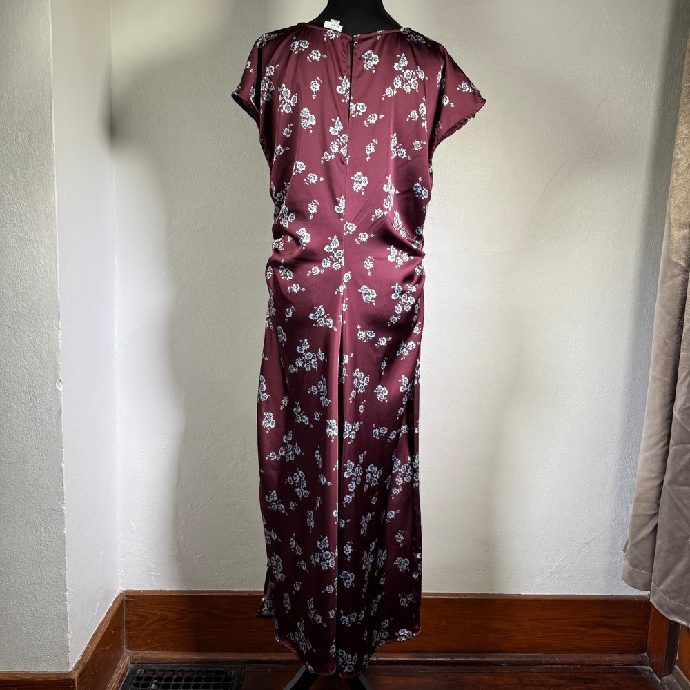 a new day Burgundy Floral Maxi Dress - Picture 4 of 15